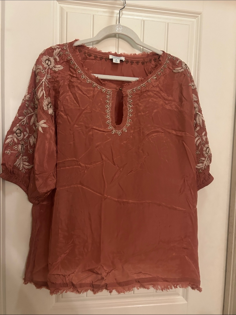 Sundance Rust orange Embroidered Women’s Tunic-M